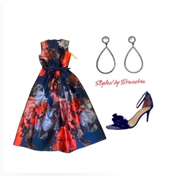 Kay Unger Vivianne belted midi dress - Picture 7 of 7